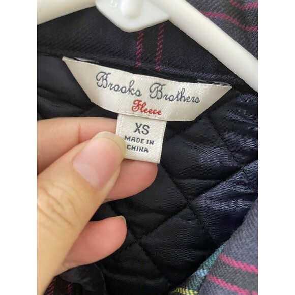 Brooks Brothers Quilted Plaid Coat Tartan Style Wool Exterior Size Girl XS - Picture 5 of 14